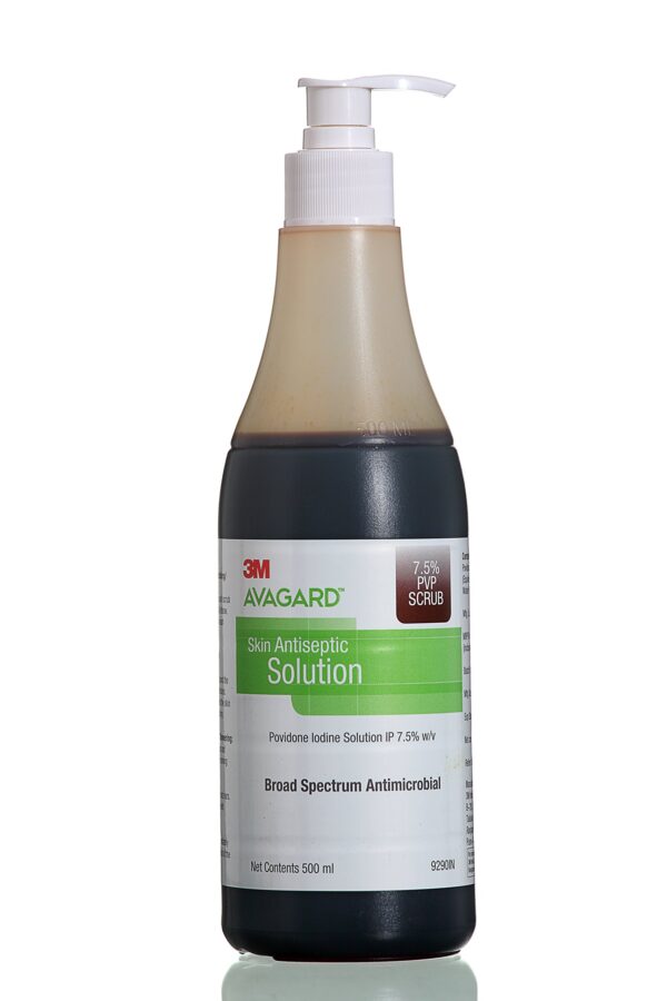 3M Avagard PVP 7.5% Surgical Scrub 500ml | Antiseptic Hand & Skin Cleanser for Pre-Surgical Use