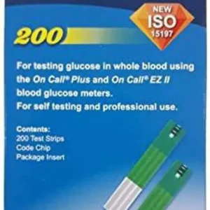 On Call Plus Glucometer Strips – Pack of 200 | Accurate Blood Sugar Testing at Home or Clinic